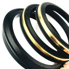 FIG 602/1002/1502 สีดํา NBR HNBR FKM PTFE มือถือสหภาพประทับด้วยทองแดง / แหวนกันเหล็ก