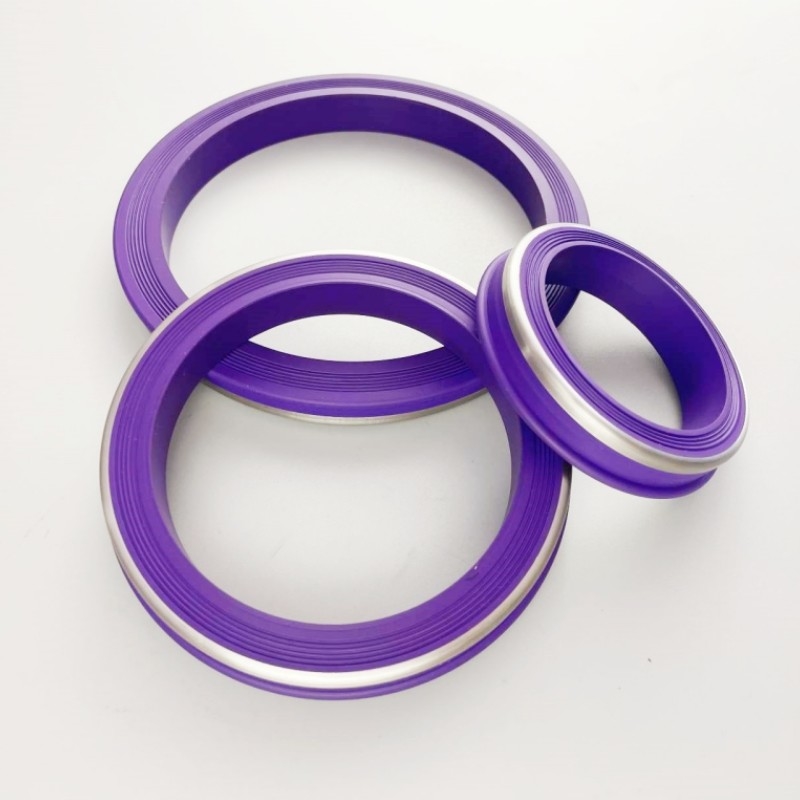 สีม่วง คุณภาพสูง NBR HNBR FKM PTFE Hammer Union Seal กับยางรองเหล็ก